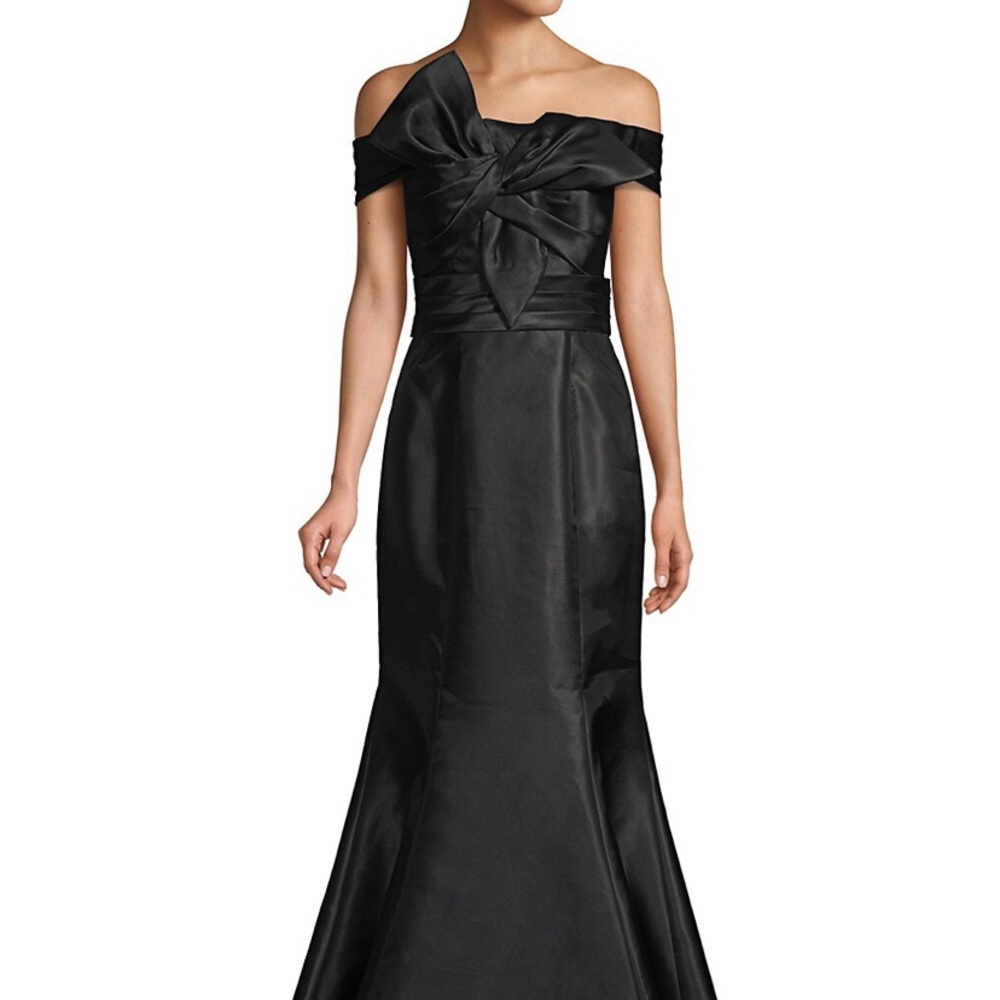 Black satin gown from Basix